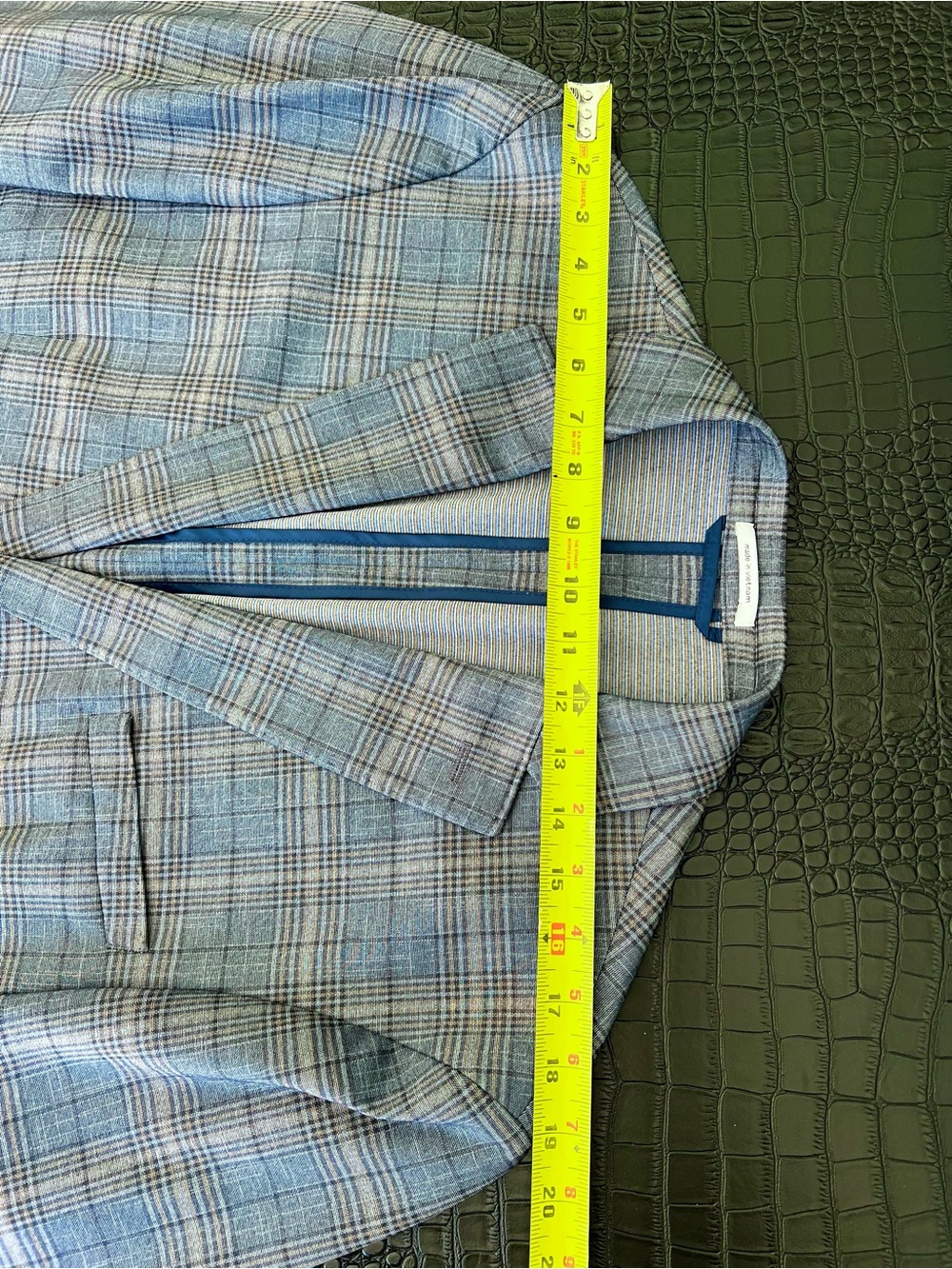 Wrinkle Free Stretch Soft Men's Plaid Blazer - Sport Coat - Picture 12 of 14